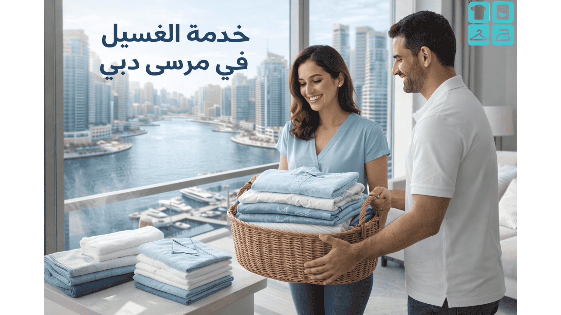خدمة غسيل الملابس بالقرب من دبي مارينا مع استلام وتسليم مجاني